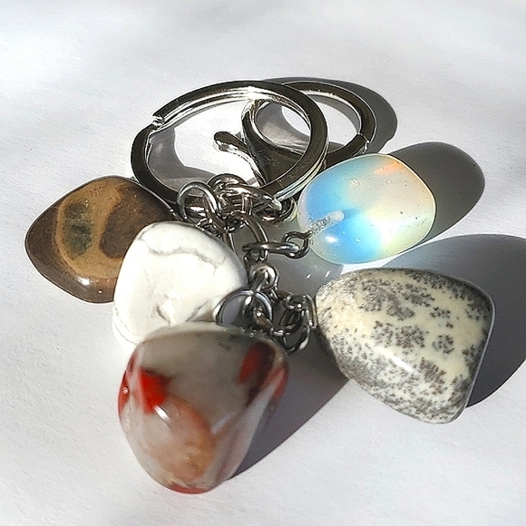 Natural Healing Tumbled Gemstones Keychain or Purse Charm etc. - Picture 10 of 13